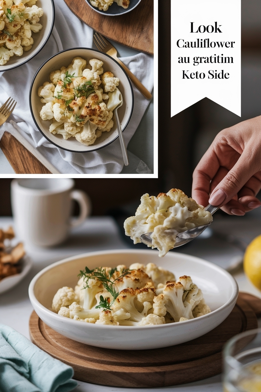 cauliflower au gratin recipe keto side