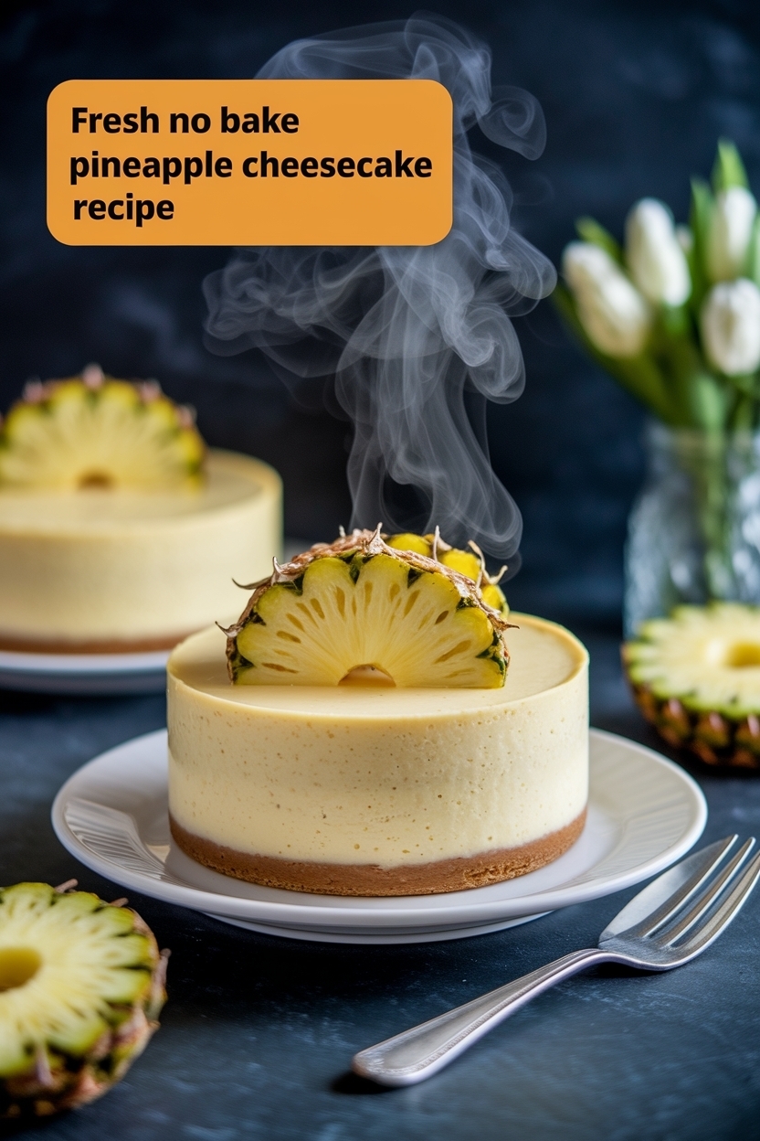 no bake pineapple cheesecake recipe