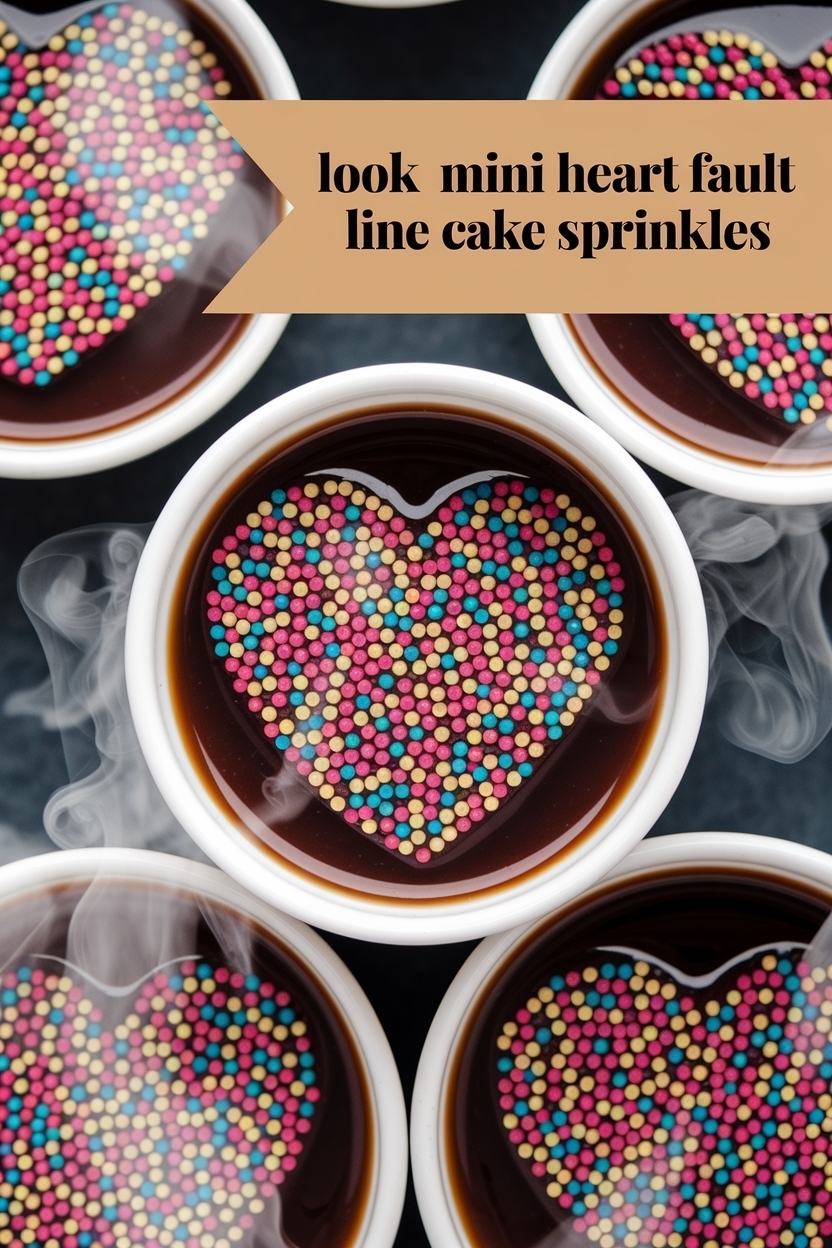 mini heart fault line cake sprinkles