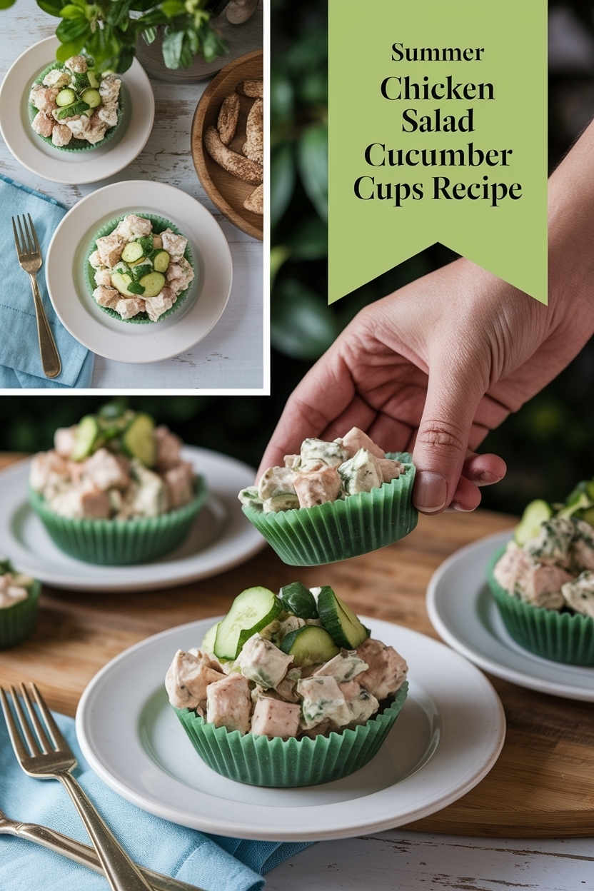 chicken salad cucumber cups recipe