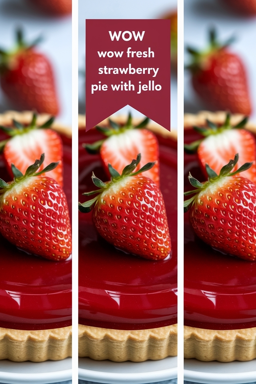 fresh strawberry pie with jello