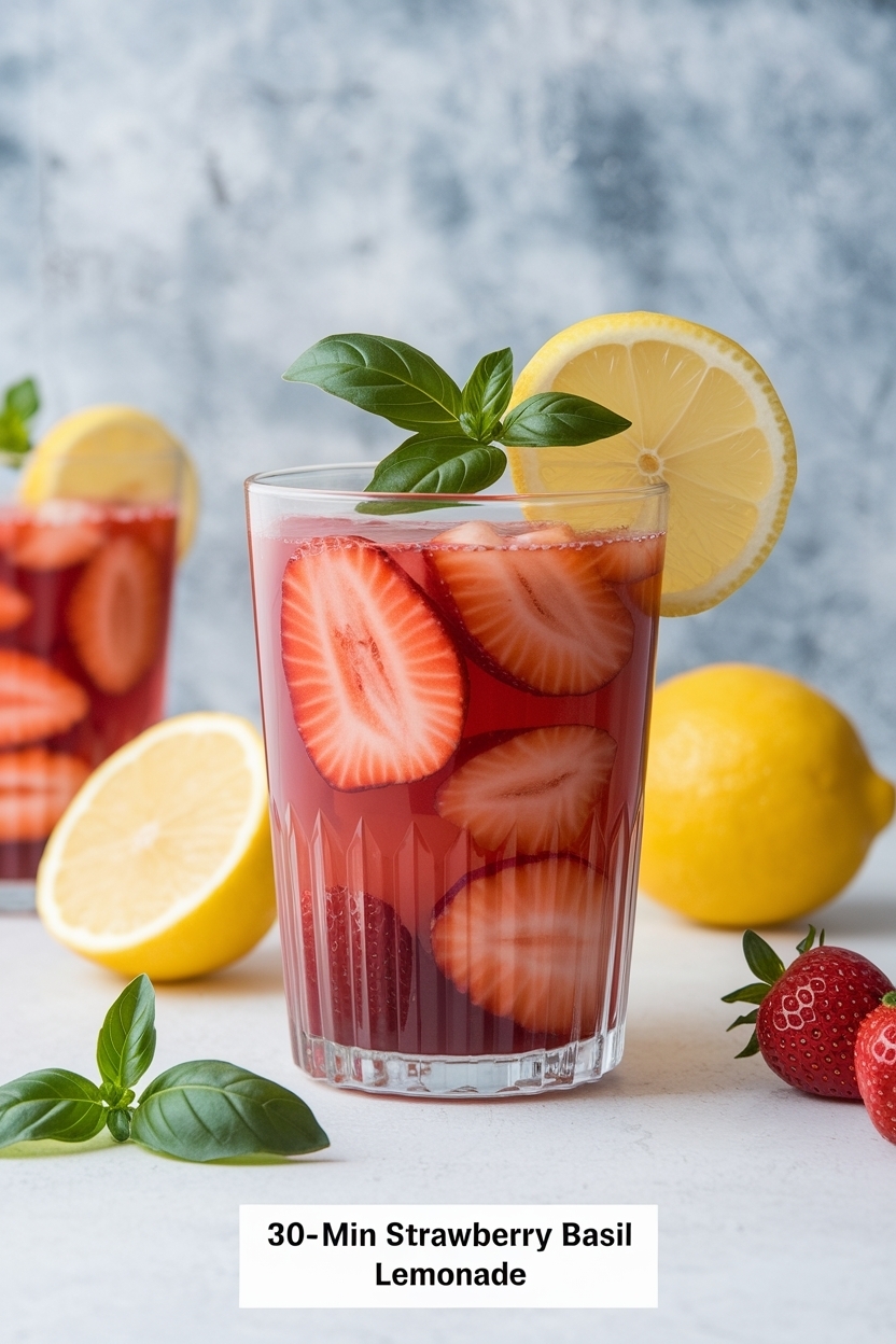strawberry basil lemonade