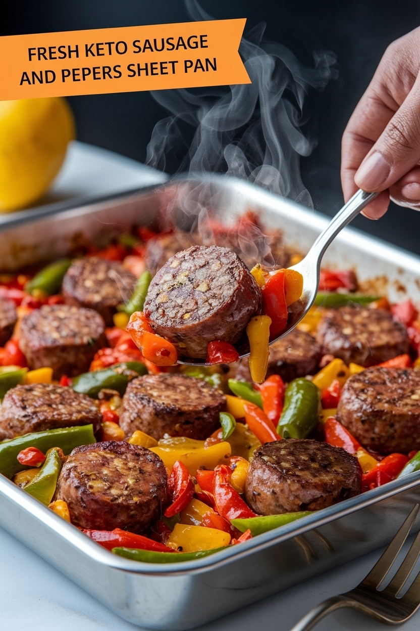 keto sausage and peppers recipe sheet pan
