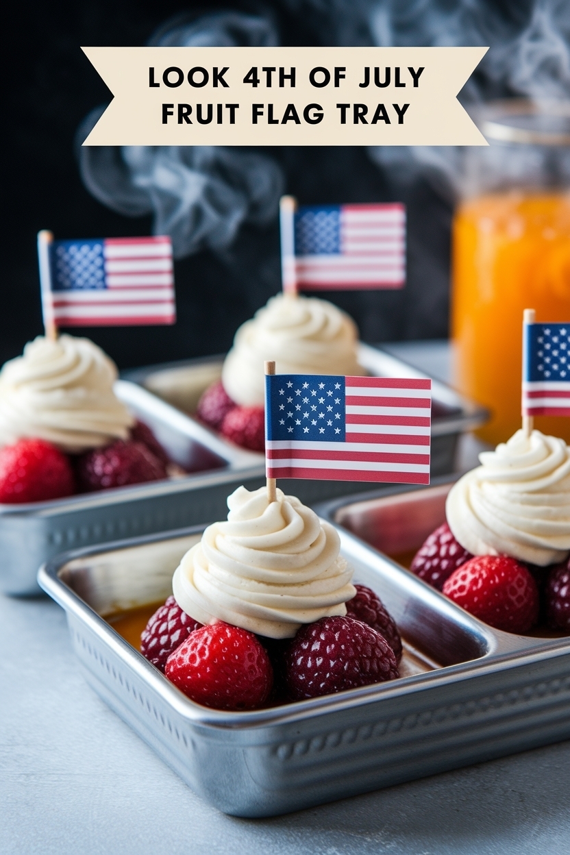 4th of july fruit flag tray