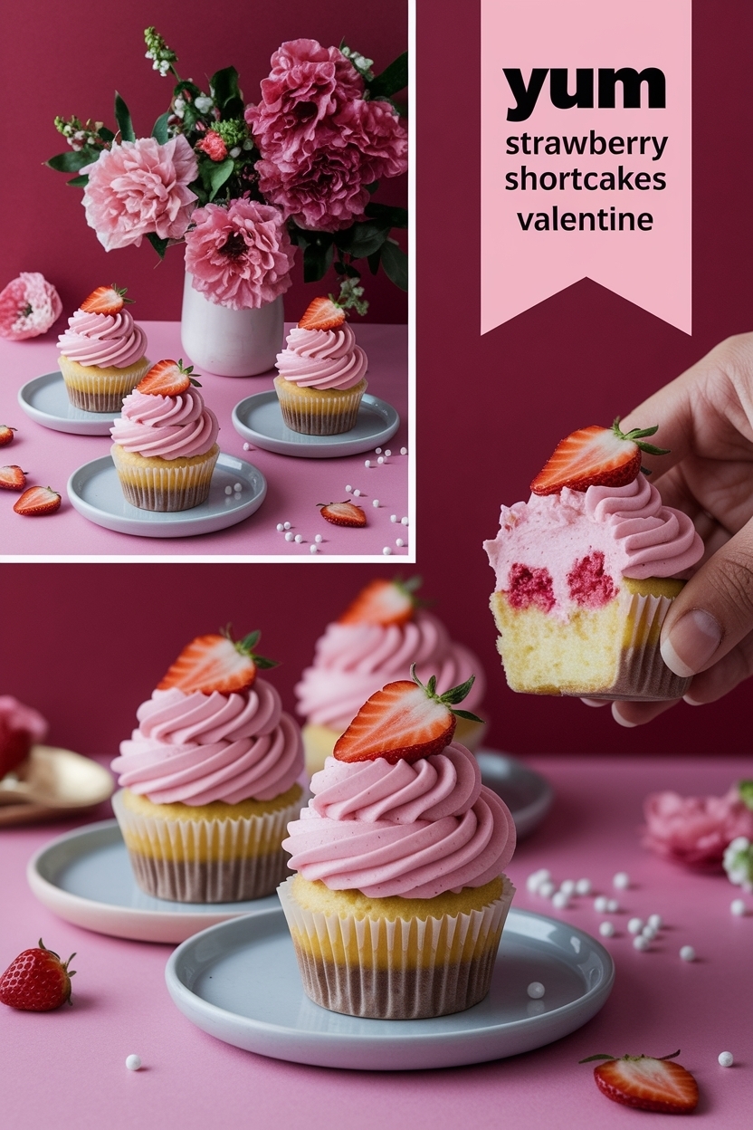 strawberry shortcake cupcakes valentine