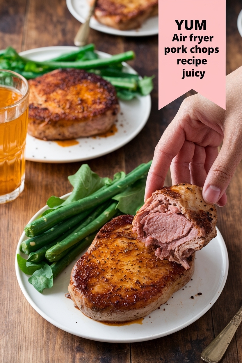 air fryer pork chops recipe juicy