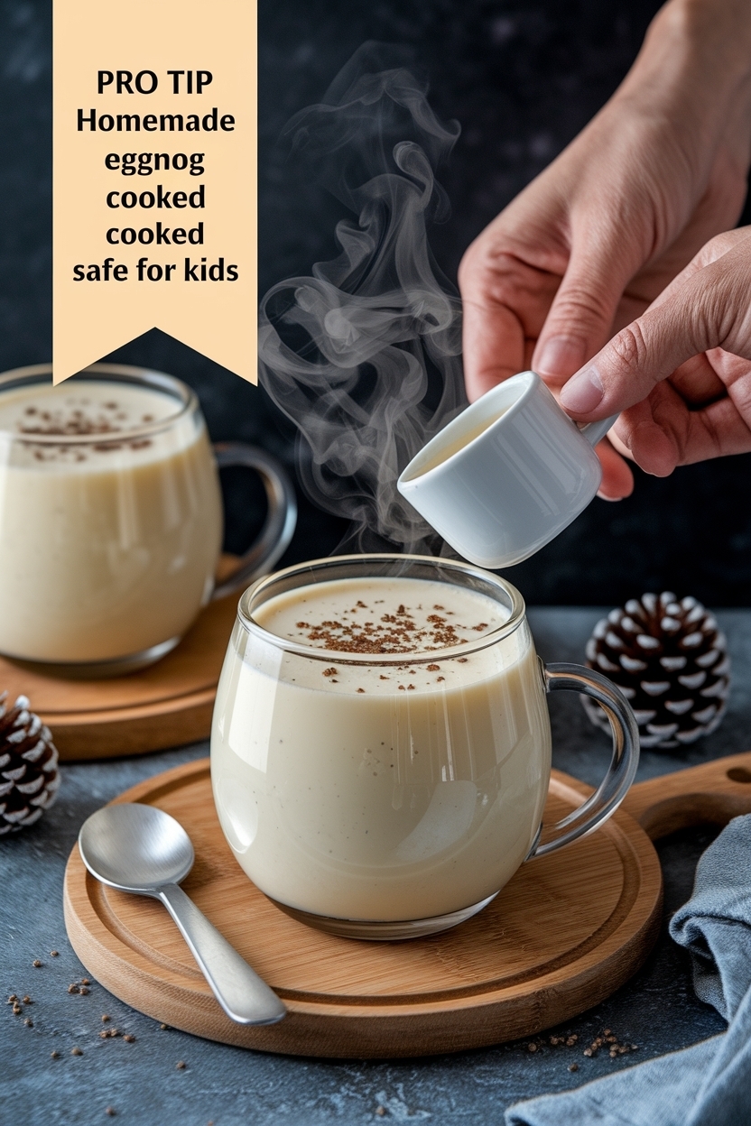 homemade eggnog cooked safe for kids