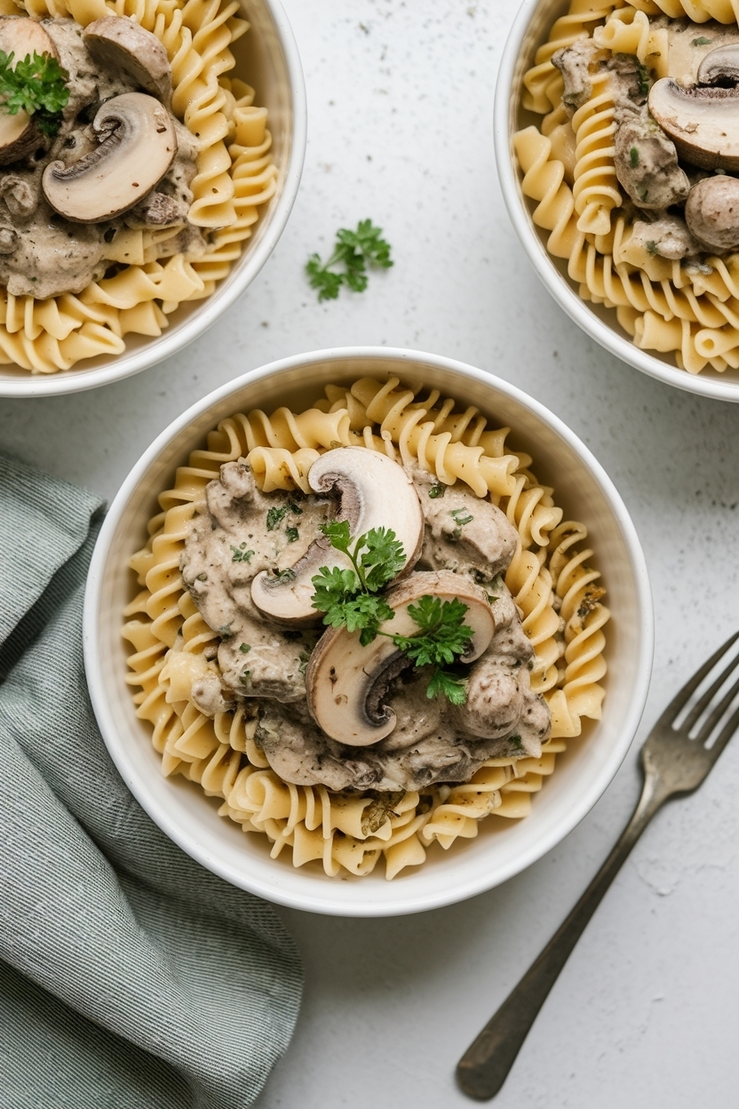 creamy mushroom pasta recipe vegan