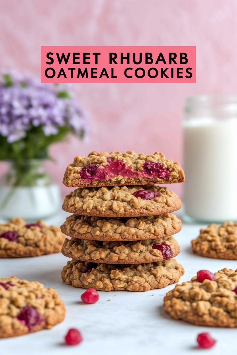 rhubarb oatmeal cookies