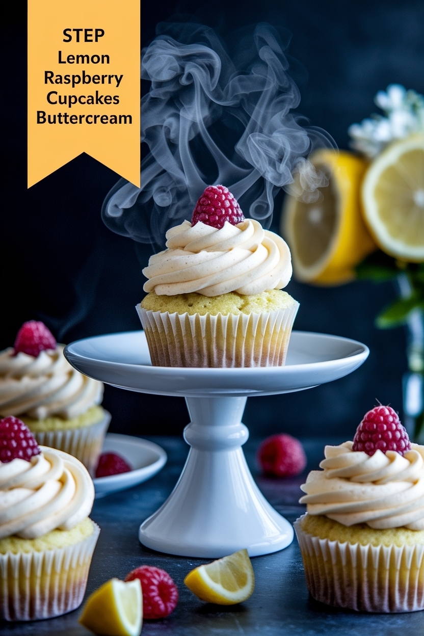 lemon raspberry cupcakes buttercream