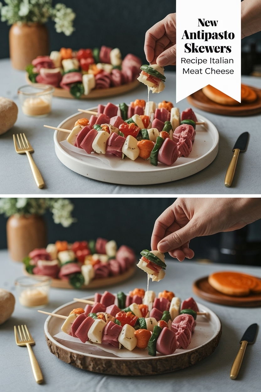 antipasto skewers recipe italian meat cheese