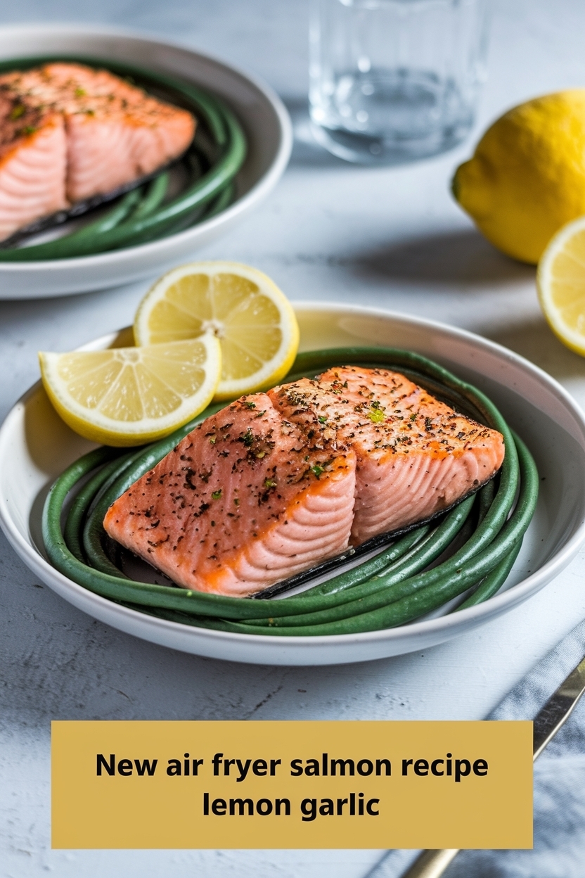 air fryer salmon recipe lemon garlic