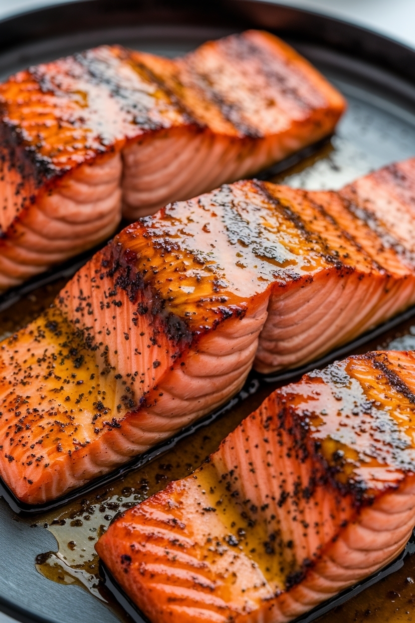 grilled salmon with honey mustard glaze
