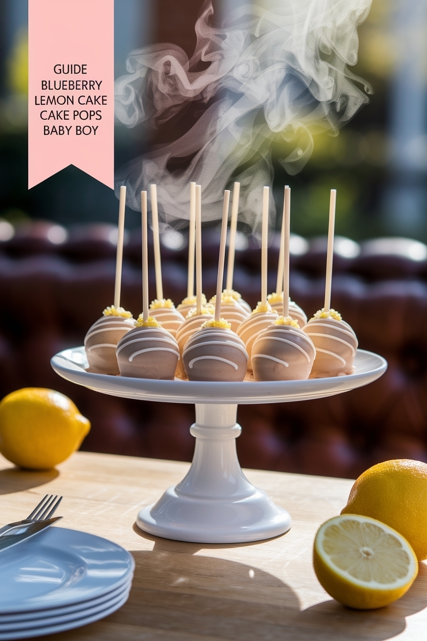 blueberry lemon cake pops baby boy