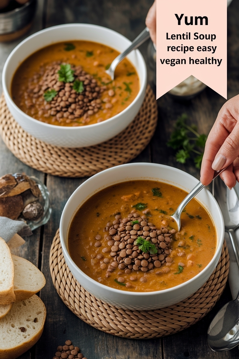 lentil soup recipe easy vegan healthy