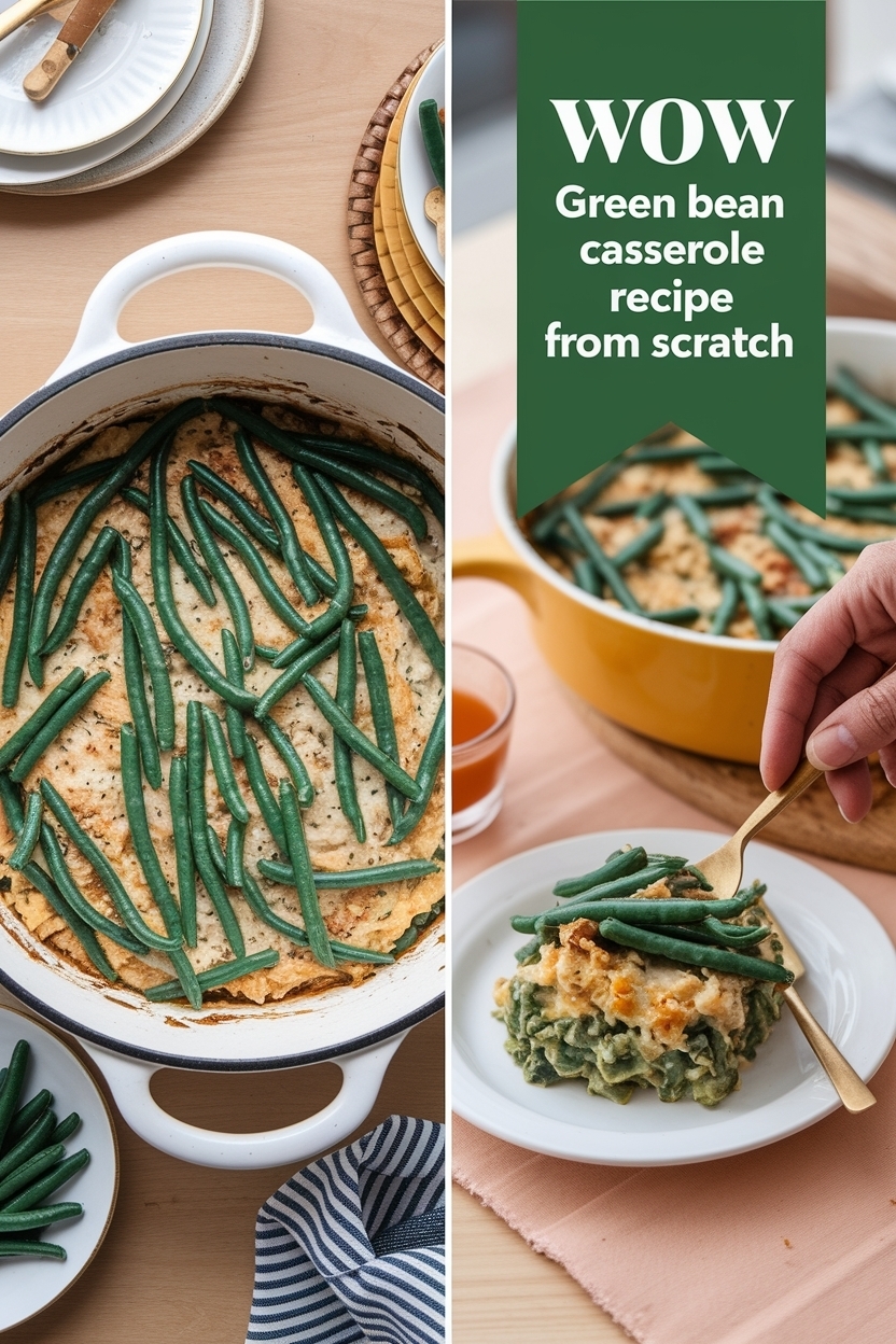 green bean casserole recipe from scratch - Extra Photo