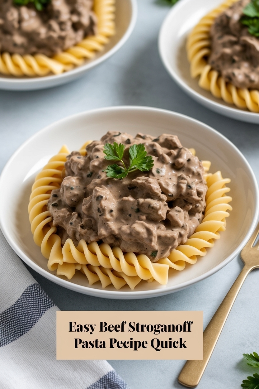 beef stroganoff pasta recipe quick