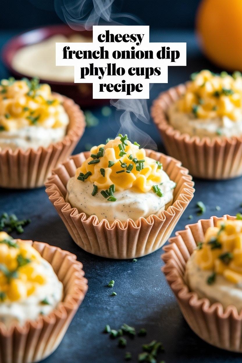 french onion dip phyllo cups recipe