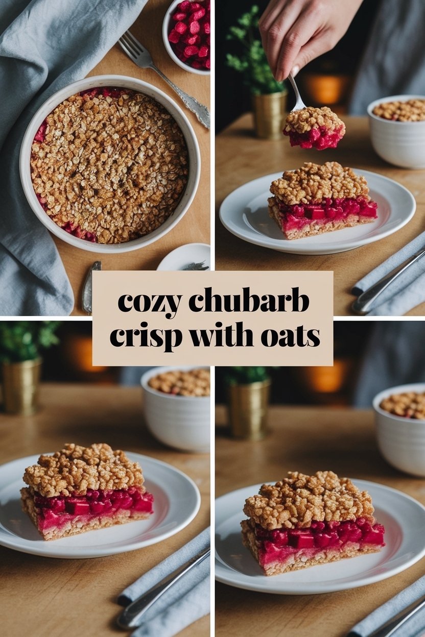 classic rhubarb crisp with oats
