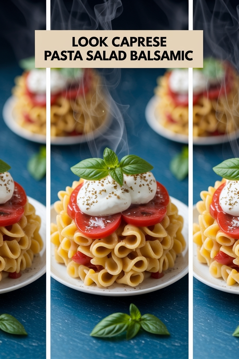 caprese pasta salad balsamic