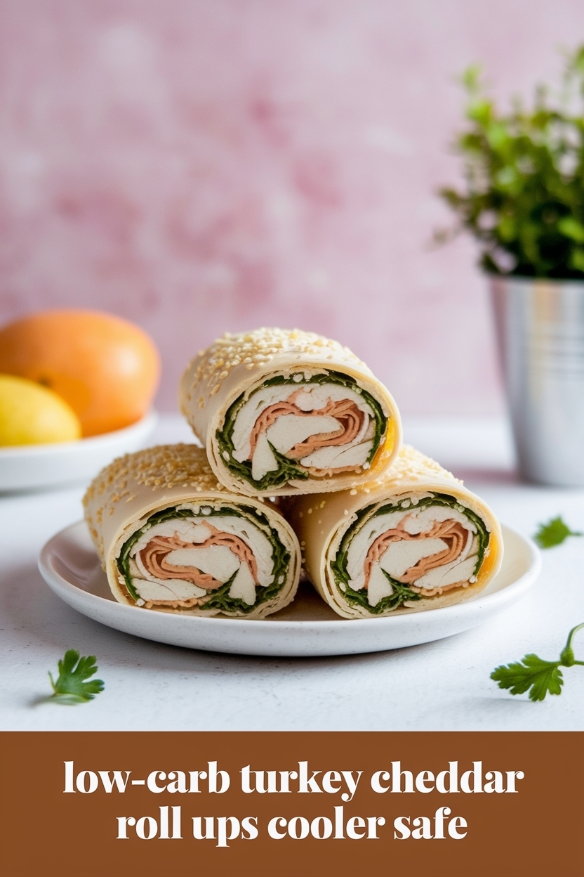turkey cheddar roll ups cooler safe