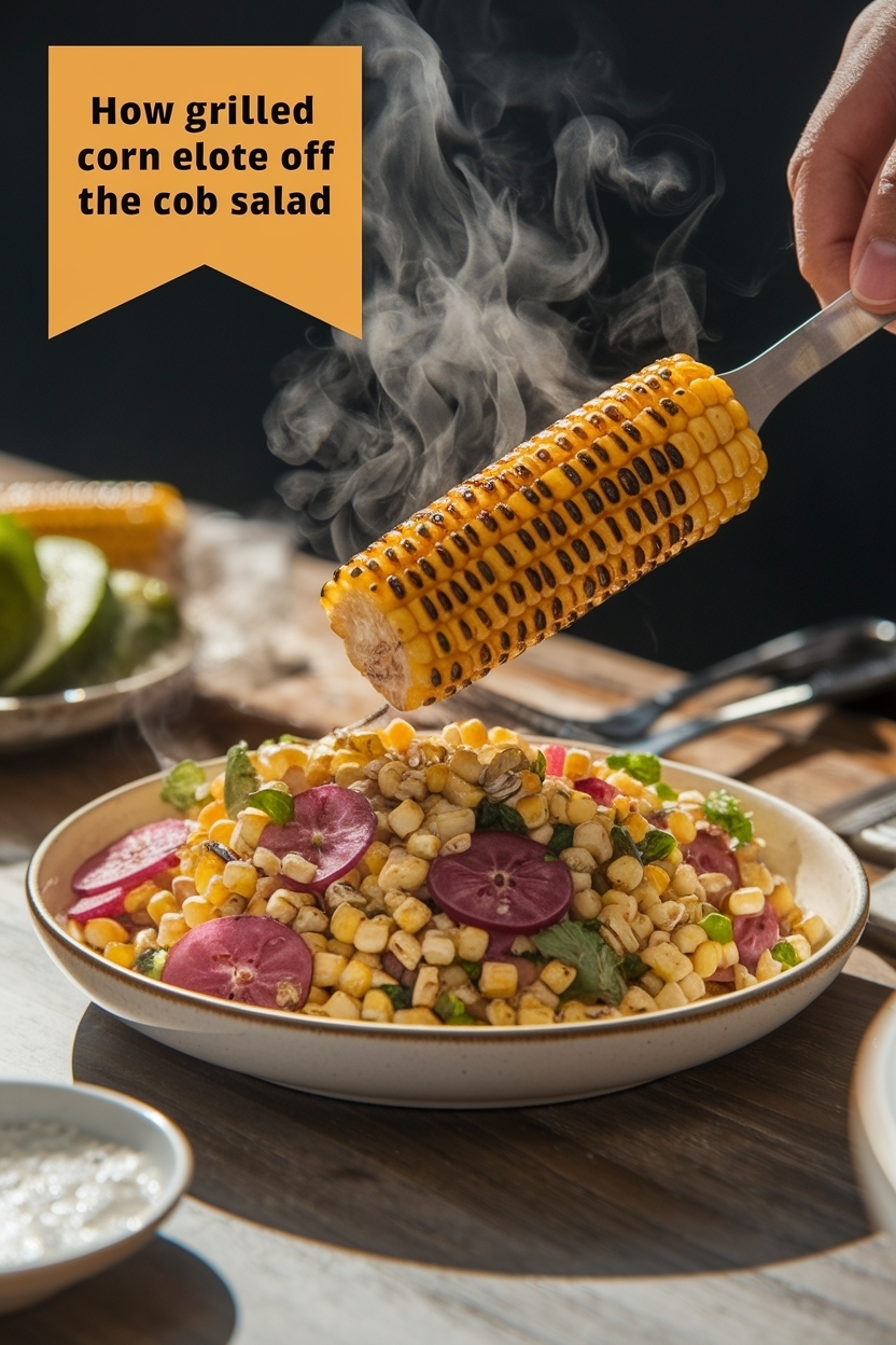 grilled corn elote off the cob salad