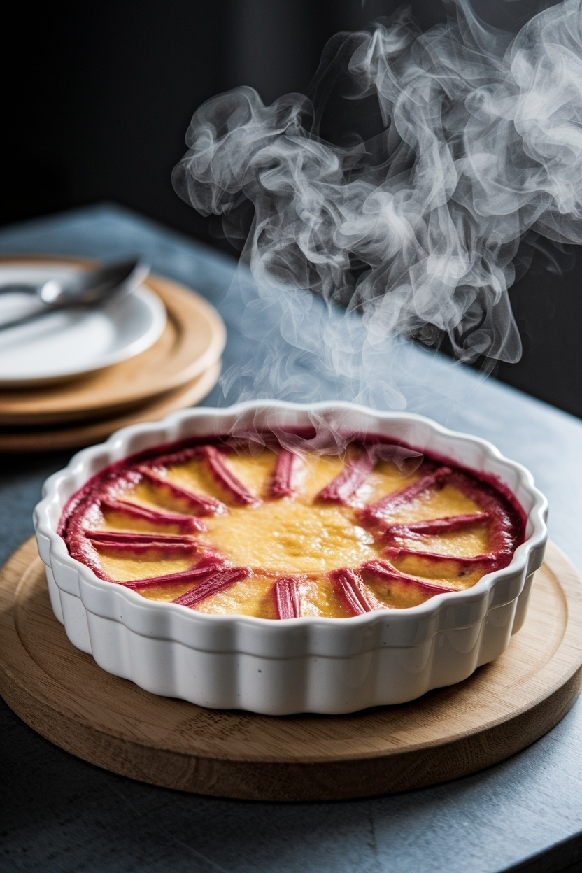 rhubarb clafoutis french