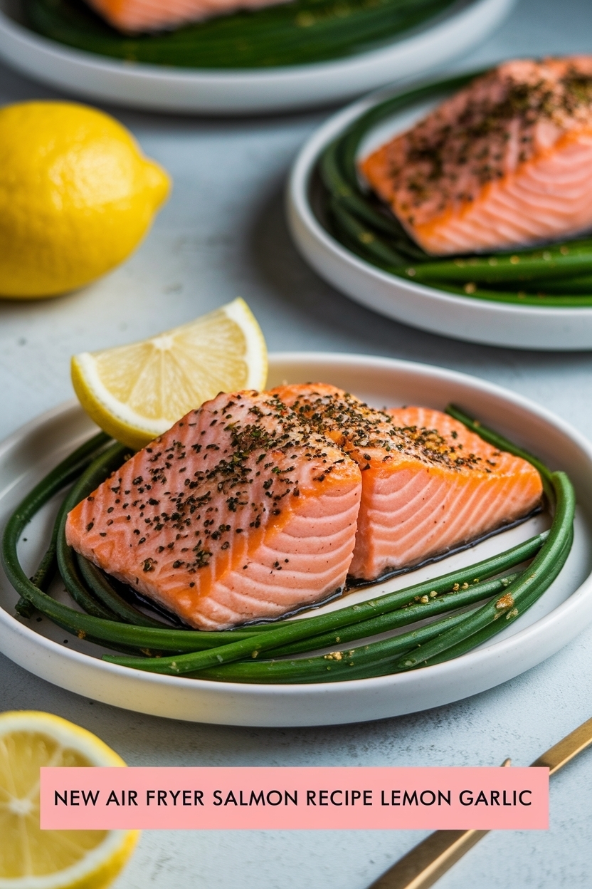 air fryer salmon recipe lemon garlic