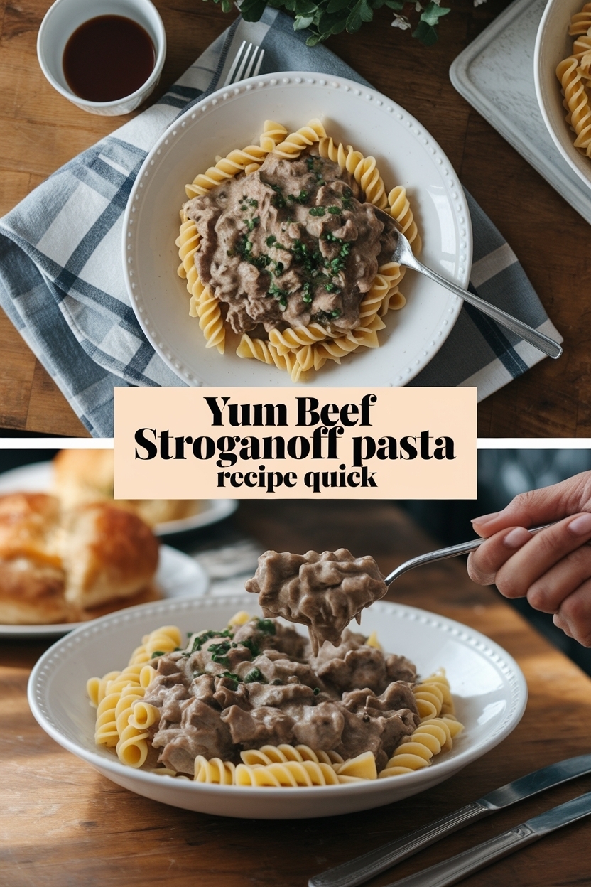 beef stroganoff pasta recipe quick