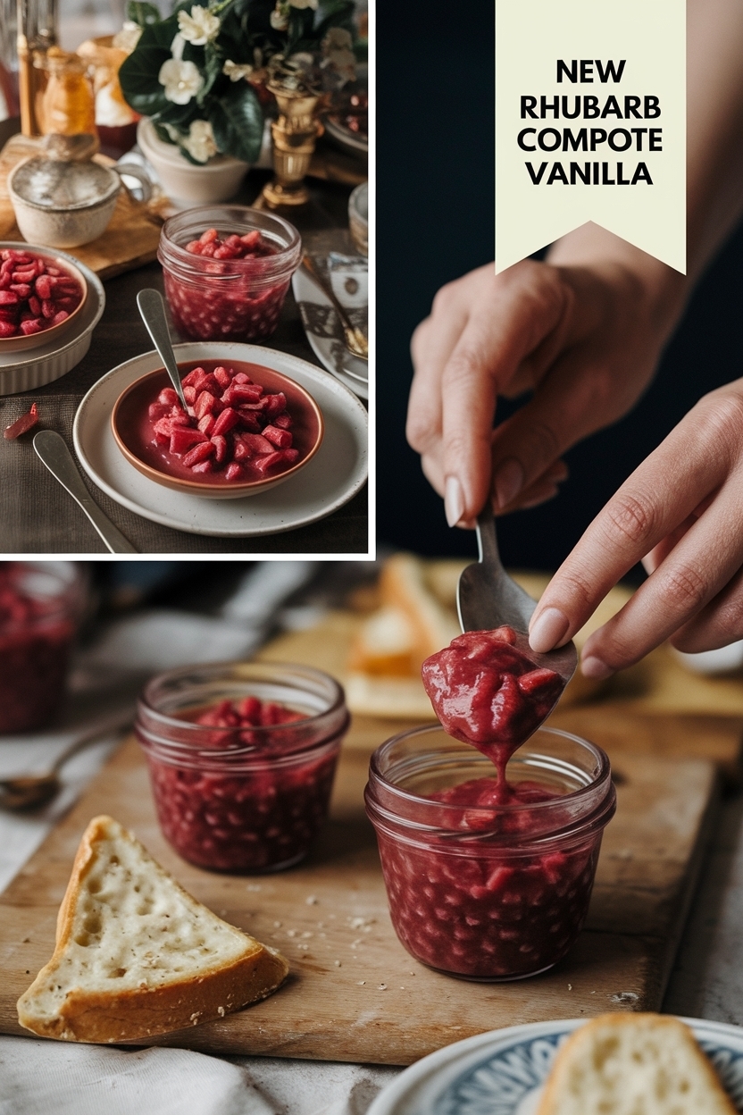 rhubarb compote vanilla
