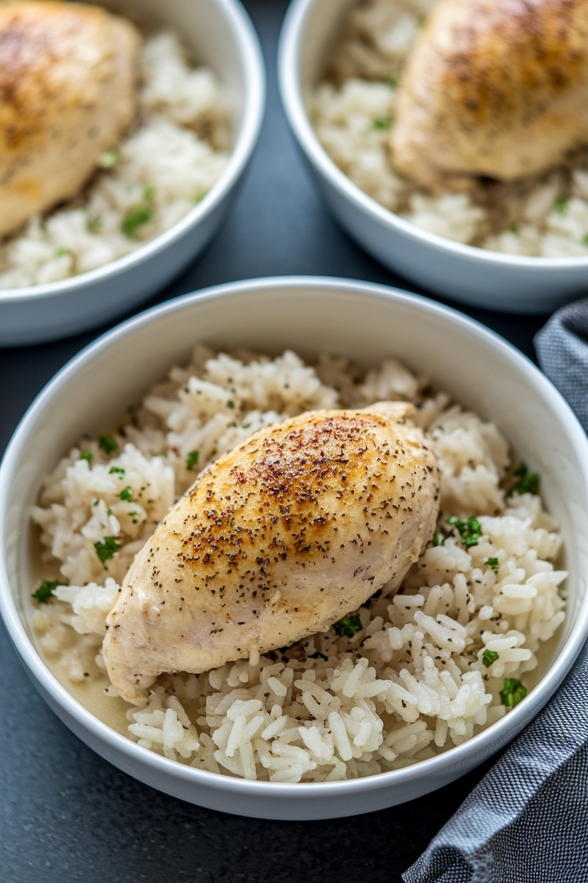 one pot chicken and rice creamy stovetop