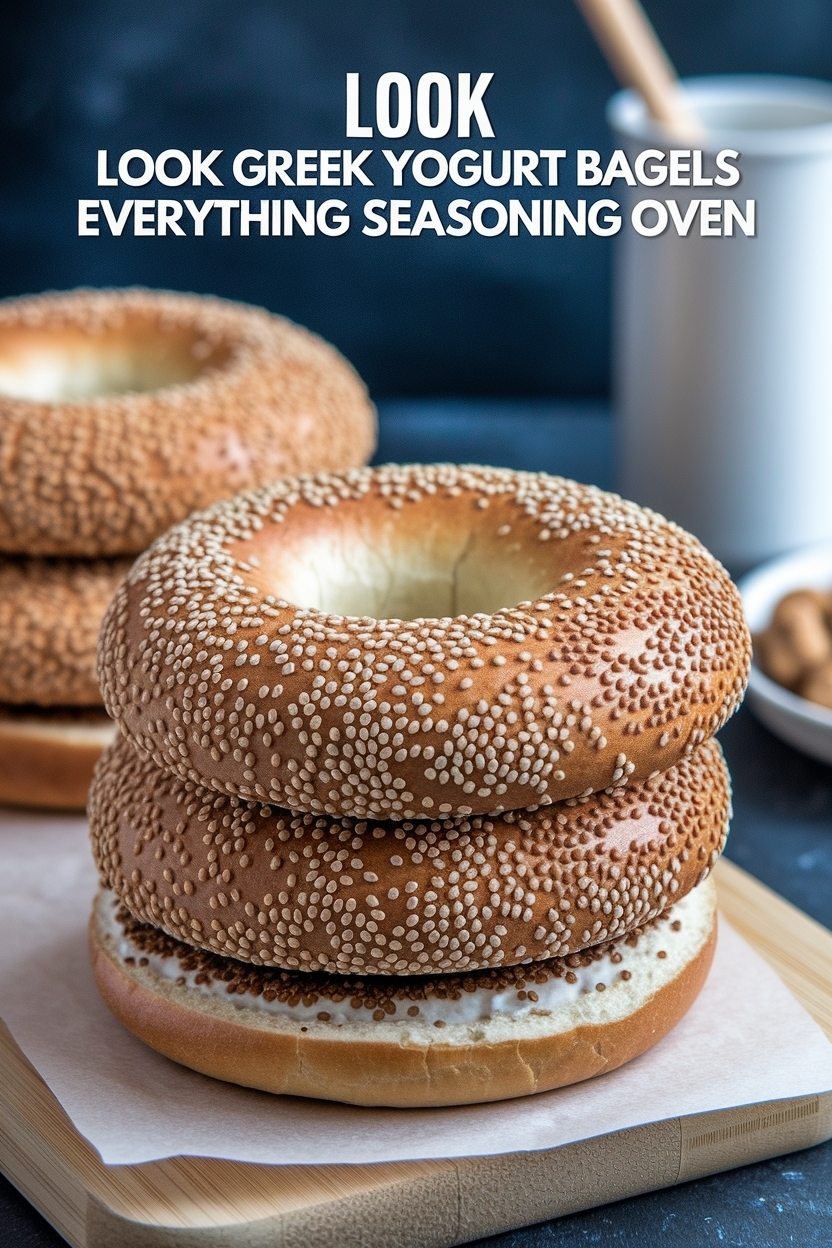 greek yogurt bagels everything seasoning oven