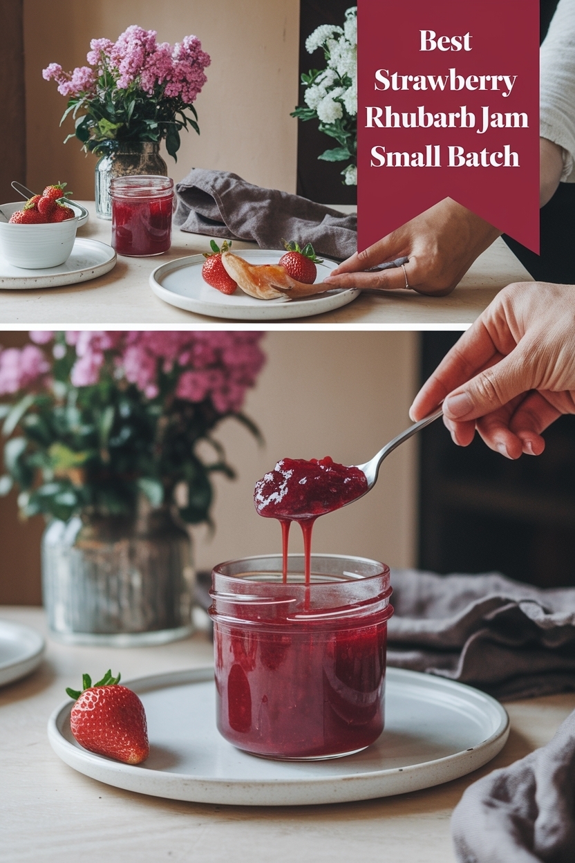 strawberry rhubarb jam small batch