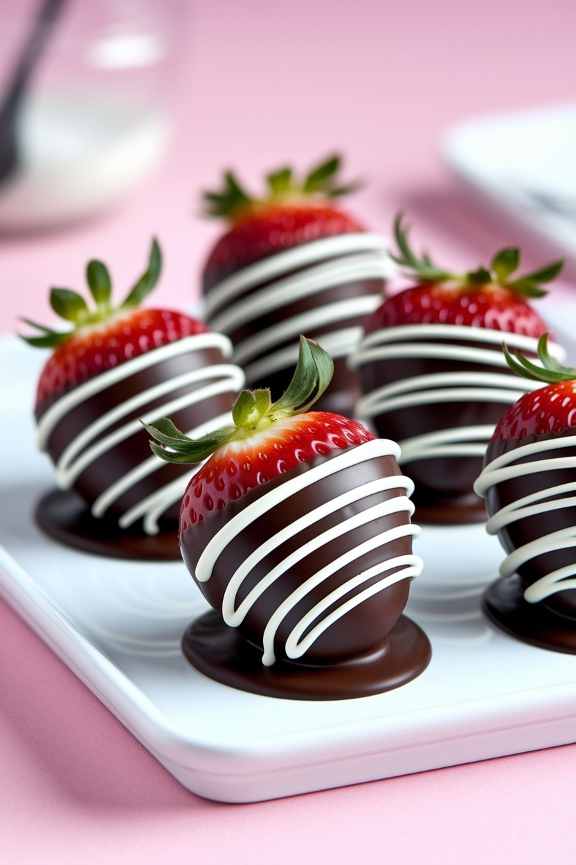 chocolate covered strawberries drizzle designs
