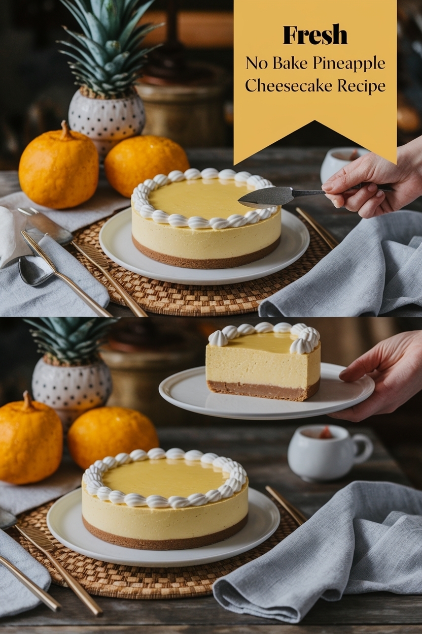 no bake pineapple cheesecake recipe