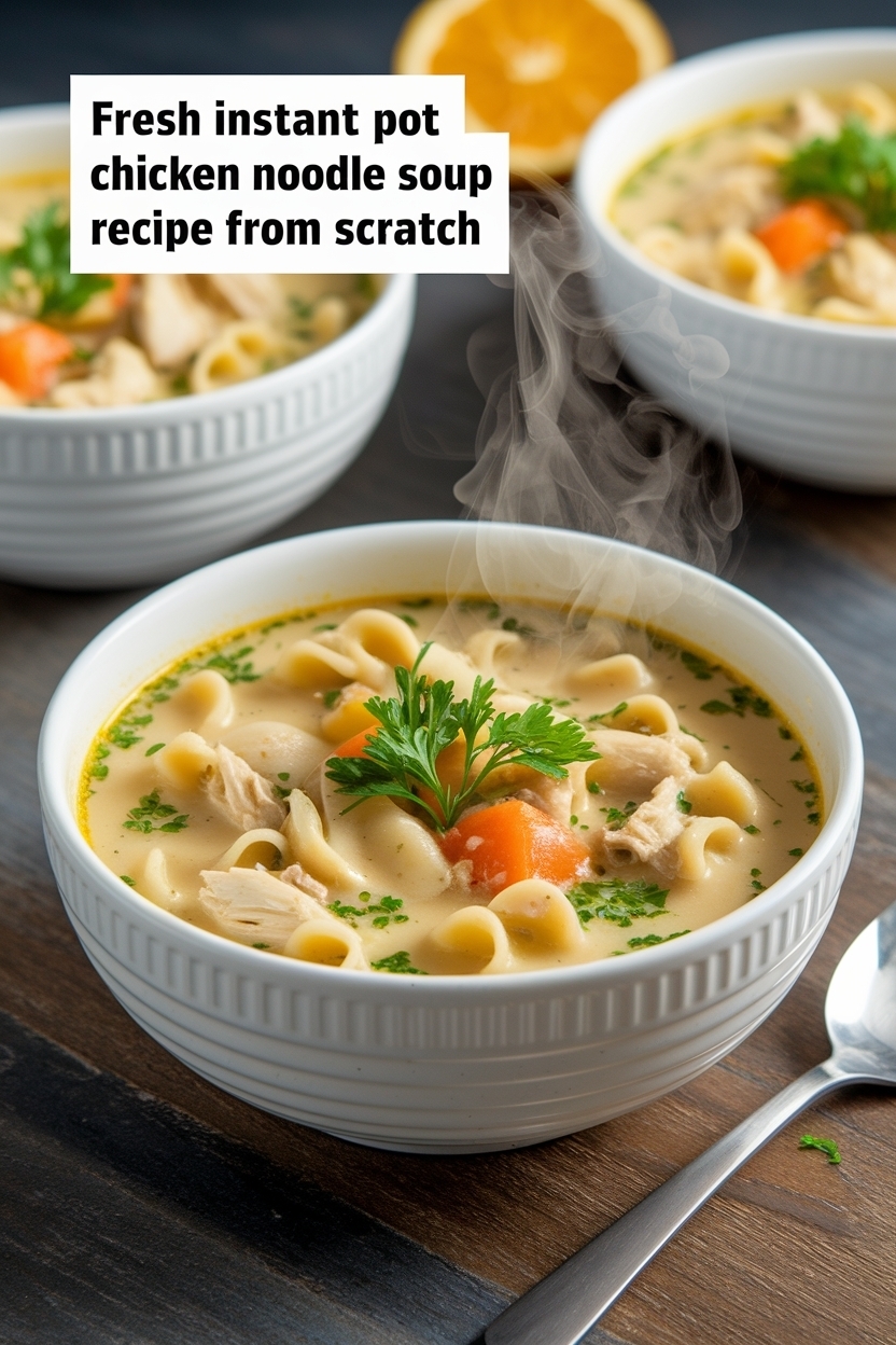 instant pot chicken noodle soup recipe from scratch