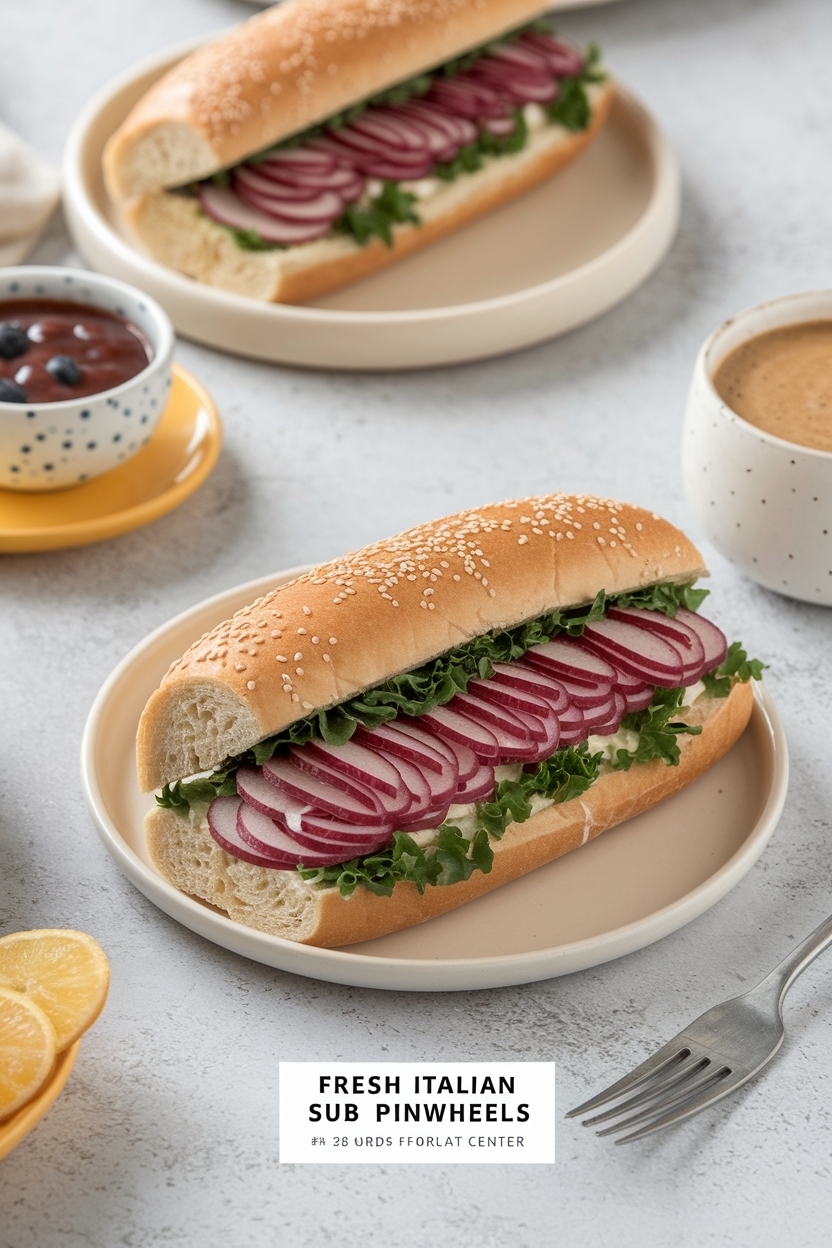 italian sub pinwheels picnic