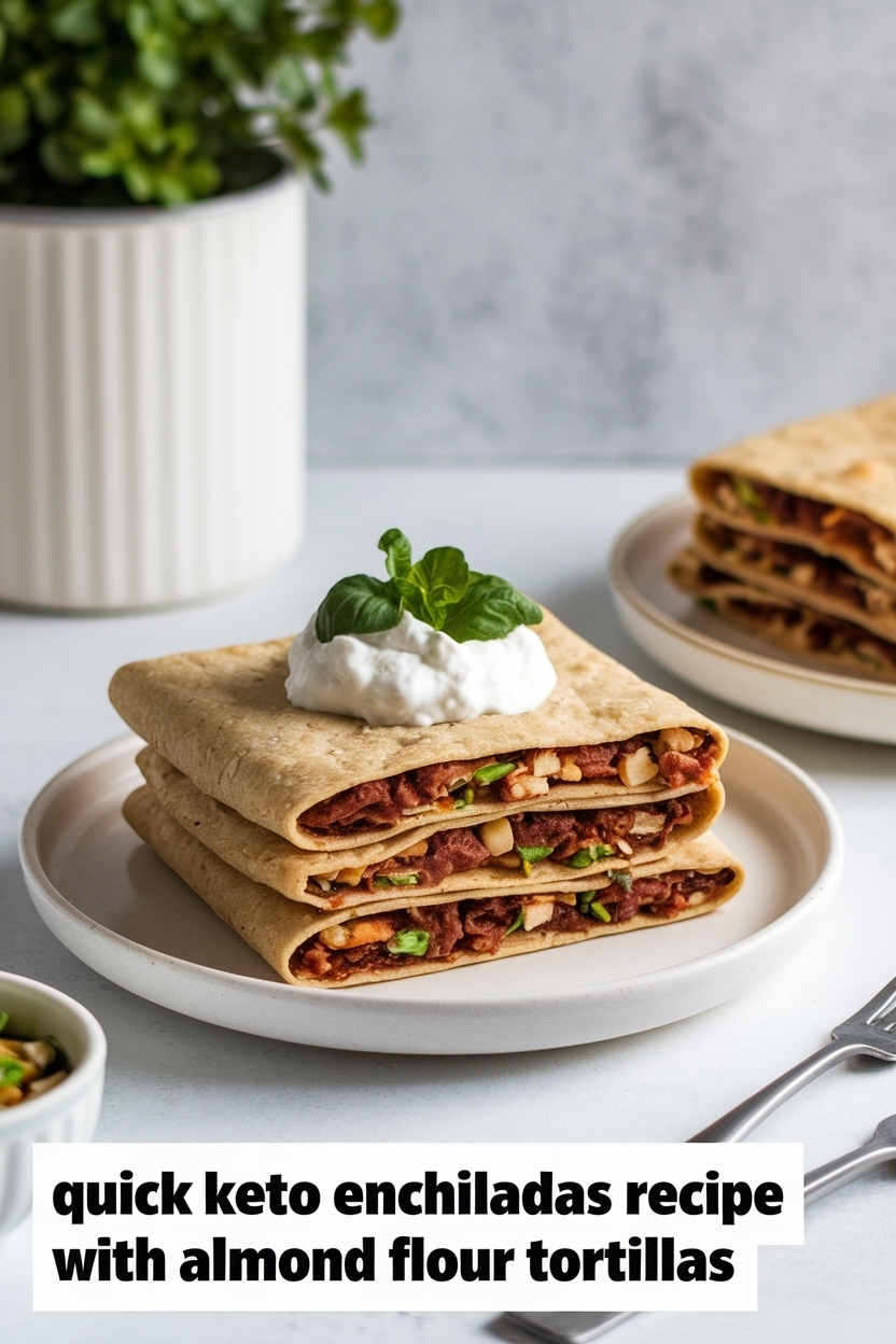 keto enchiladas recipe with almond flour tortillas