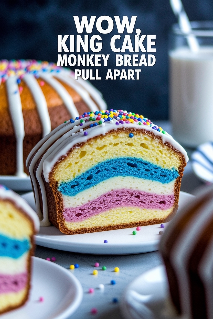 king cake monkey bread pull apart