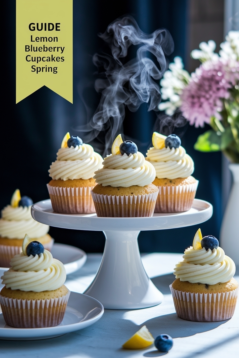 lemon blueberry cupcakes spring