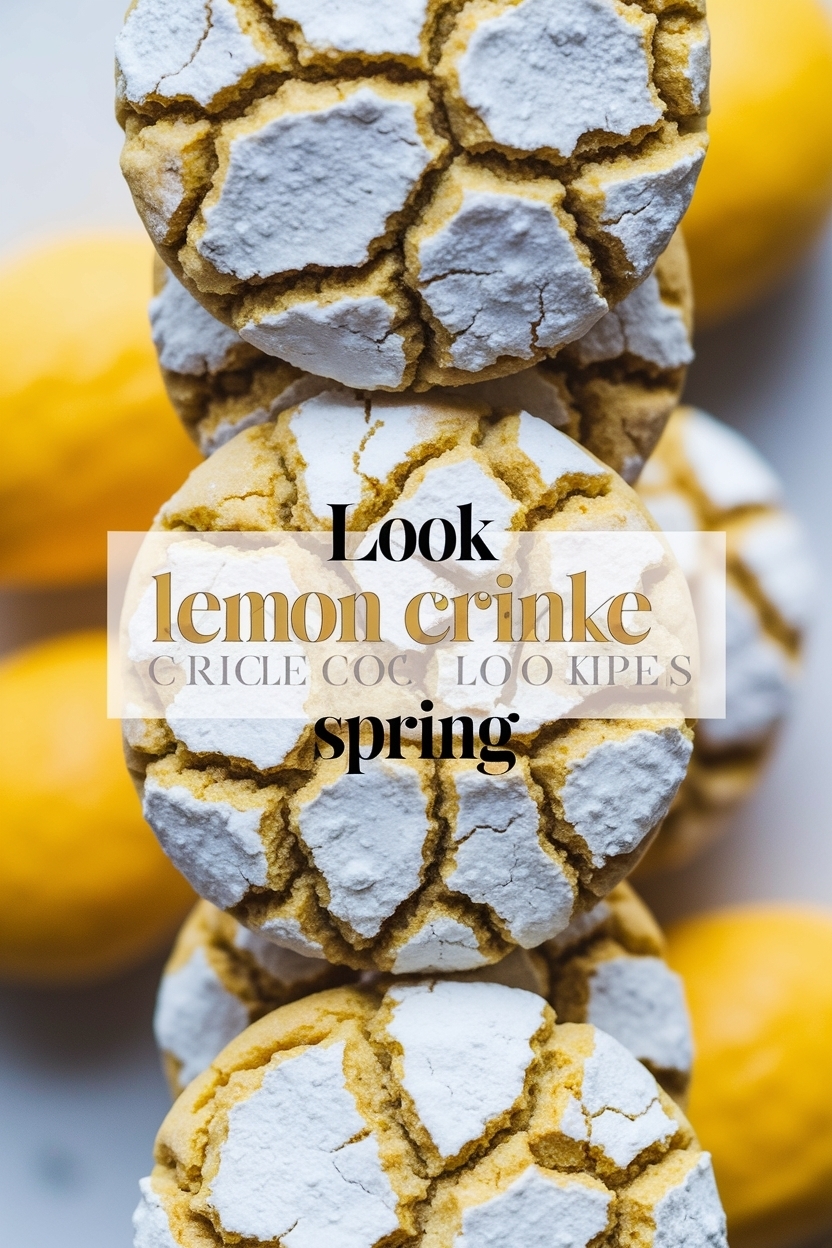 lemon crinkle cookies spring