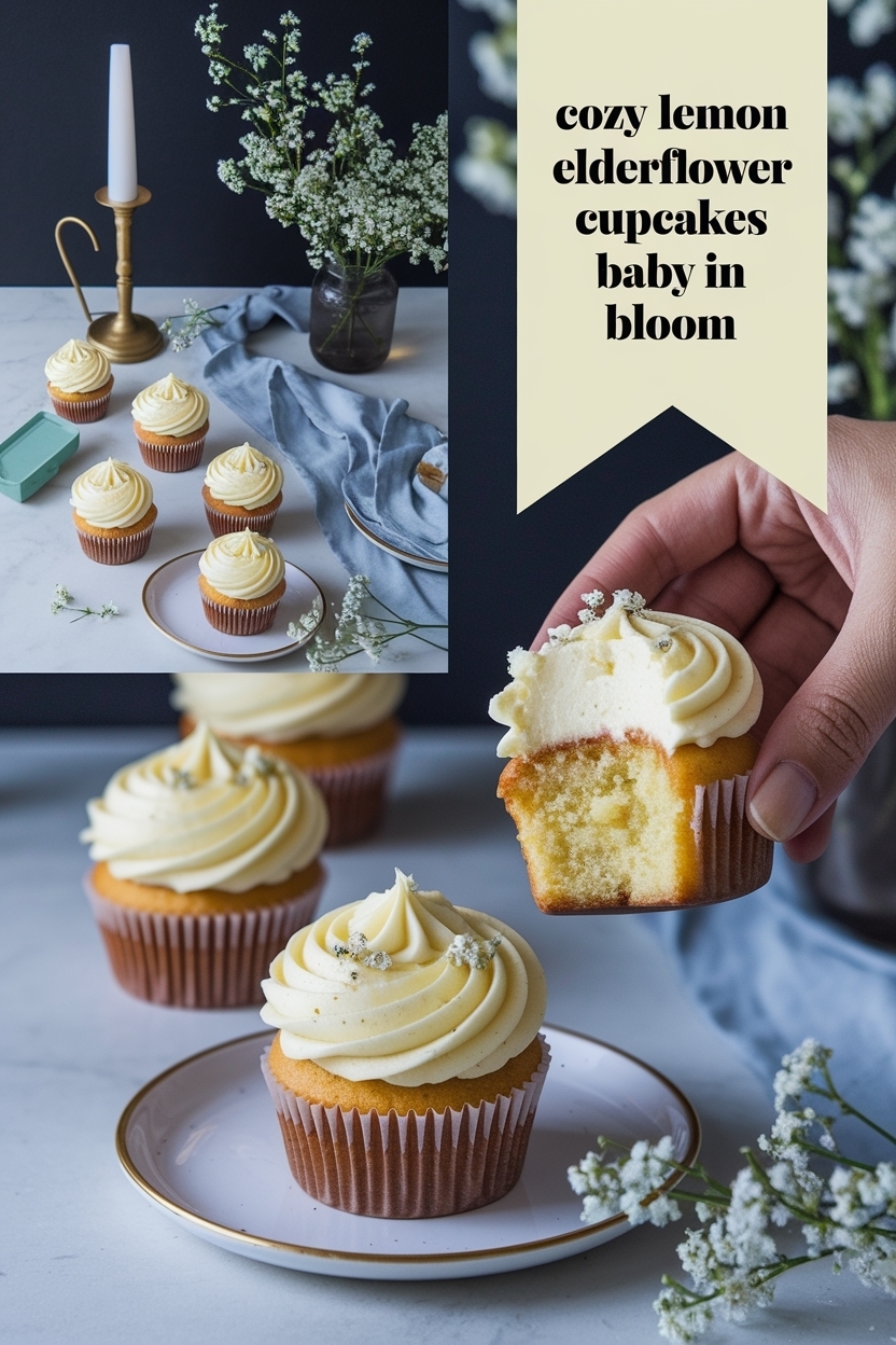 lemon elderflower cupcakes baby in bloom