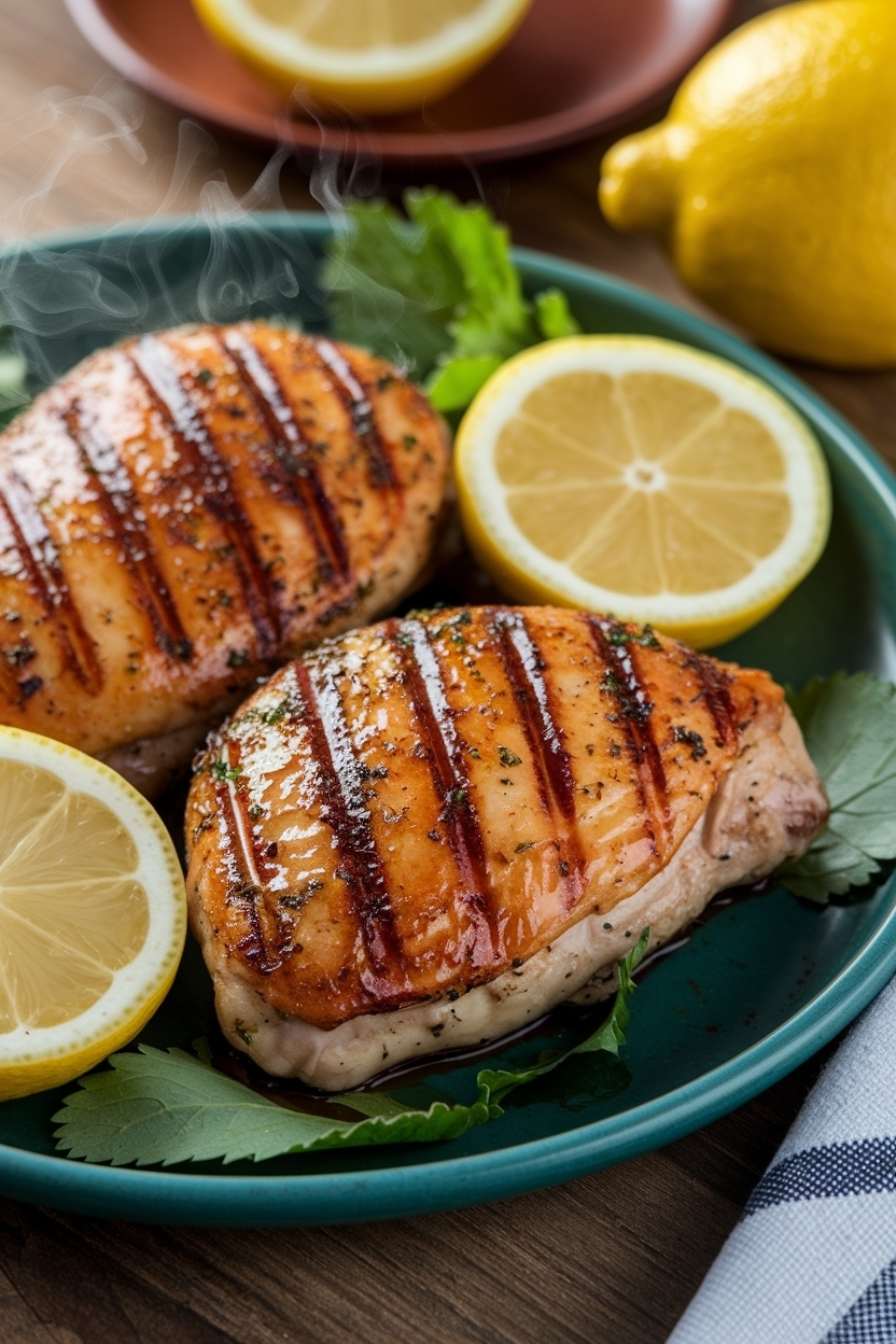 lemon garlic chicken thighs grill
