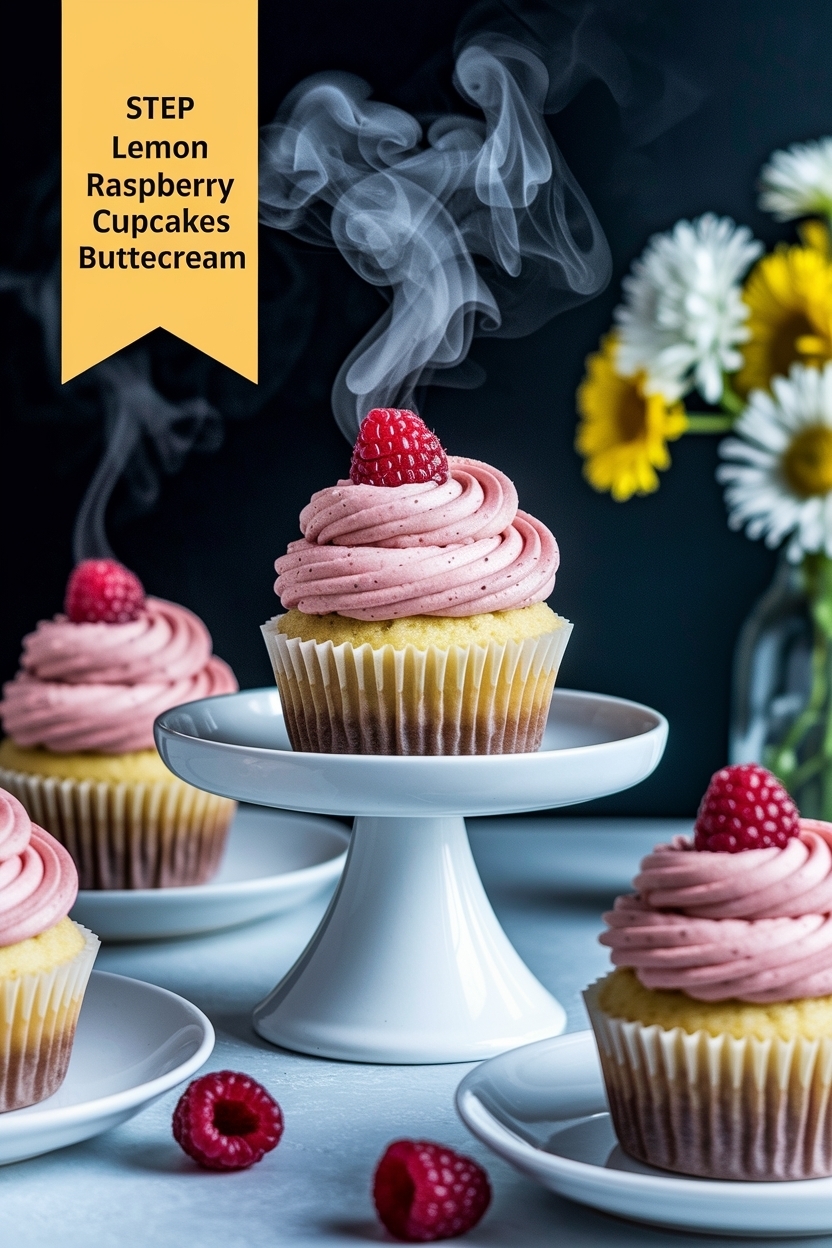 lemon raspberry cupcakes buttercream
