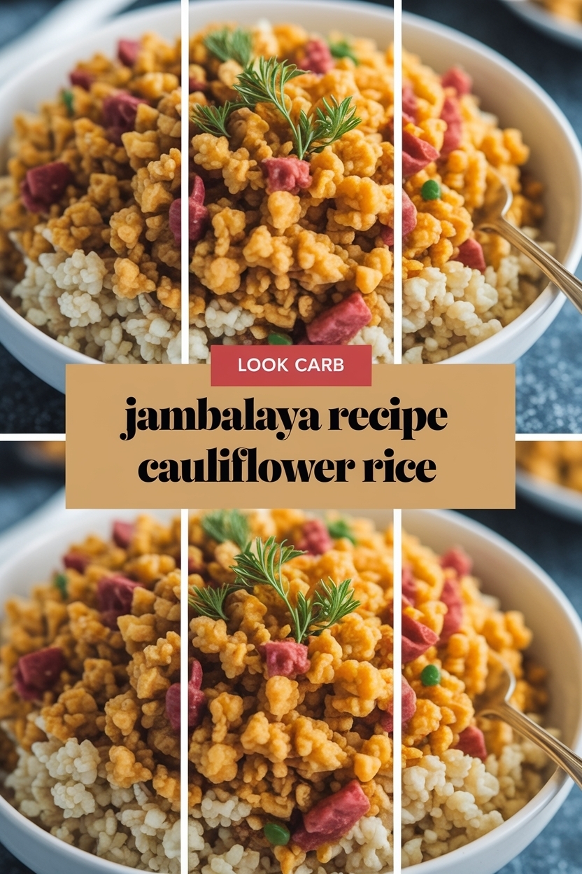 low carb jambalaya recipe cauliflower rice