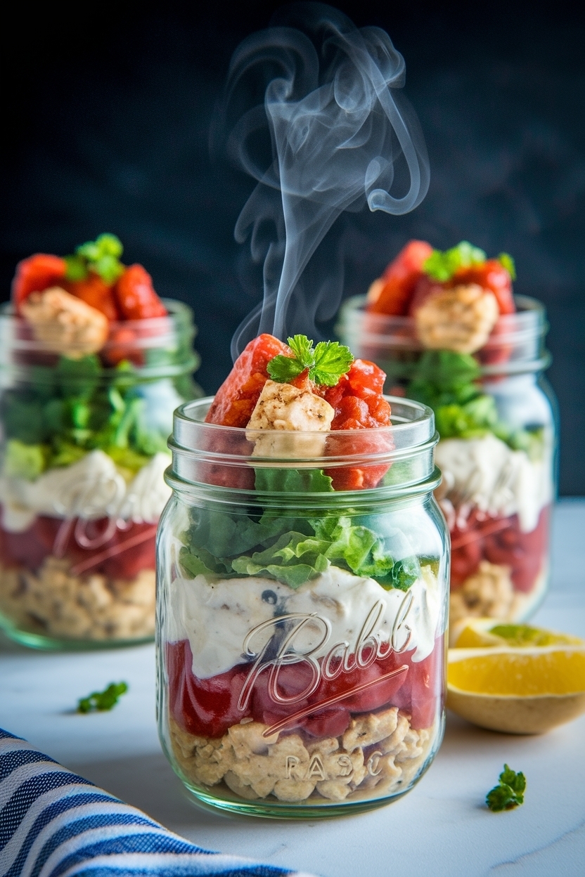 mason jar salads chicken cobb