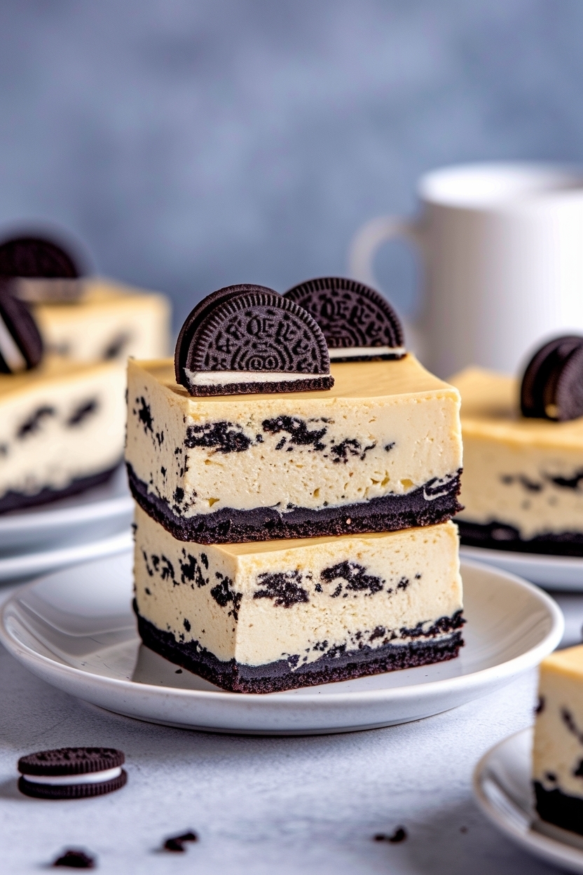 no bake oreo cheesecake bars