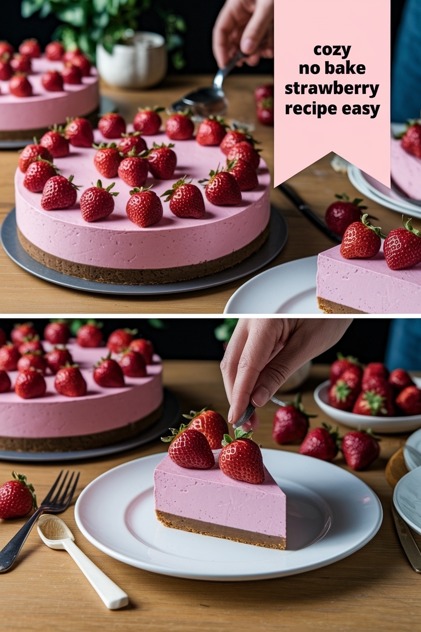 no bake strawberry cheesecake recipe easy