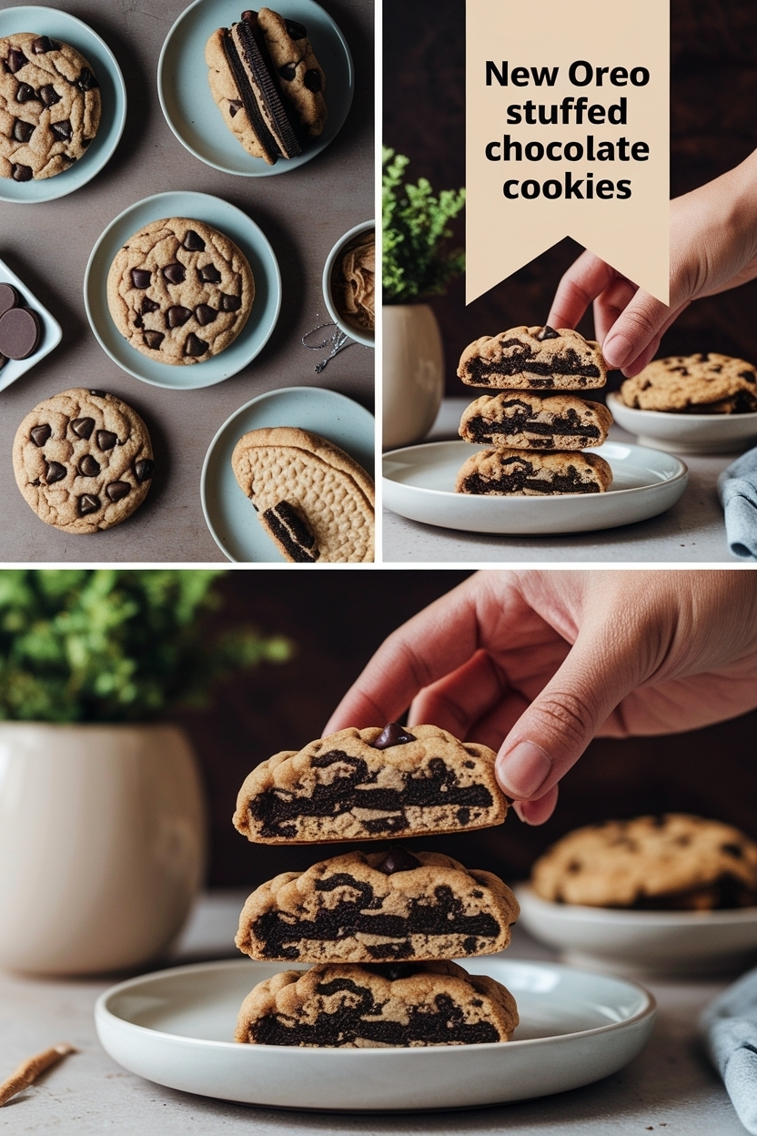 oreo stuffed chocolate chip cookies