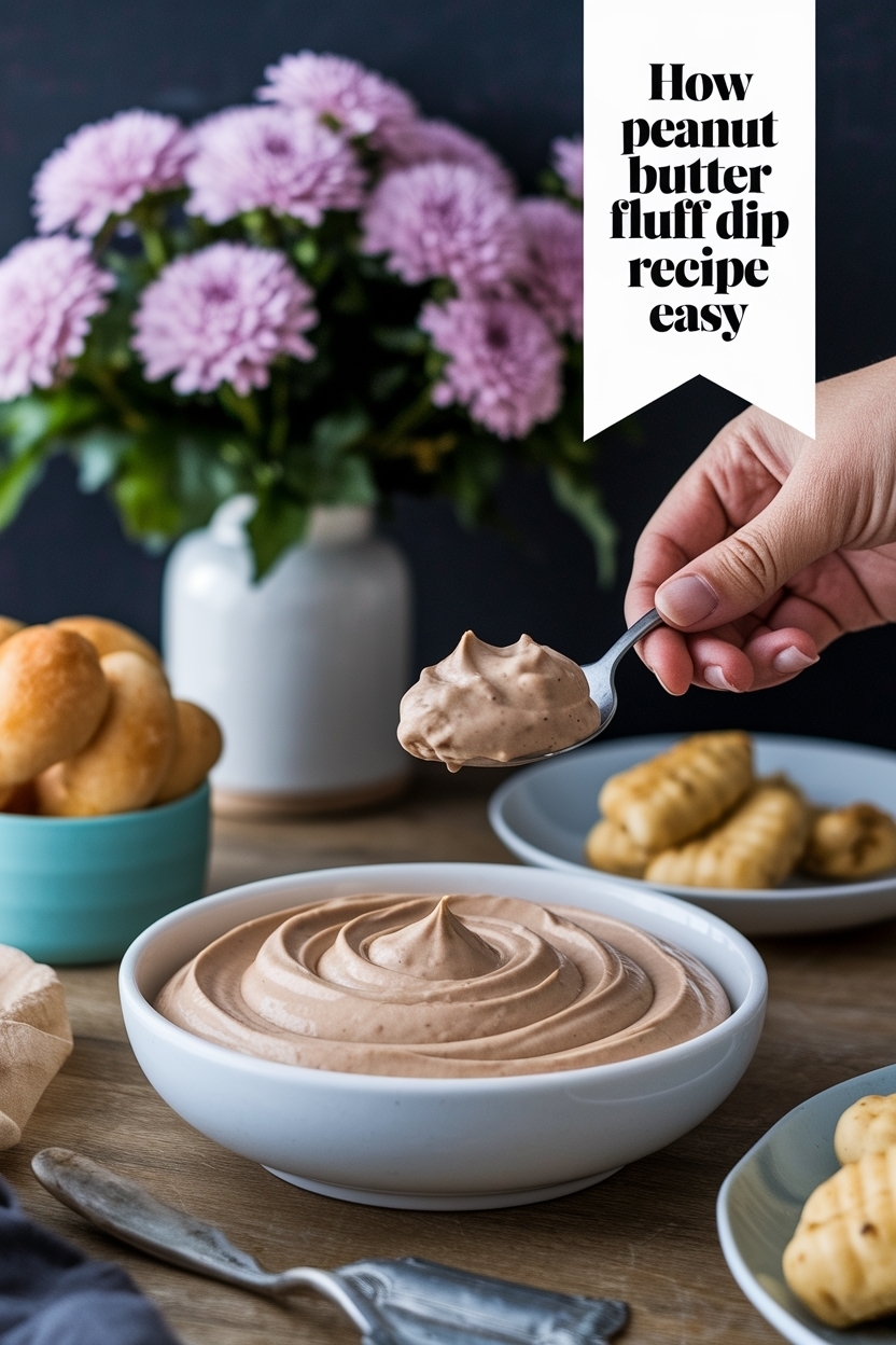peanut butter fluff dip recipe easy
